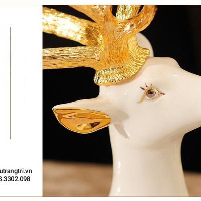 Tượng Hươu Sứ Tài Lộc - quà tặng, sản phẩm trang trí nhà cửa sang trọng, đẳng cấp
